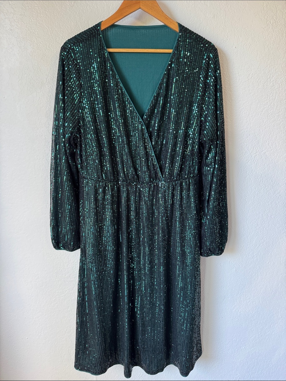 Bloomchic Emerald Green Sequin Occasion Dress